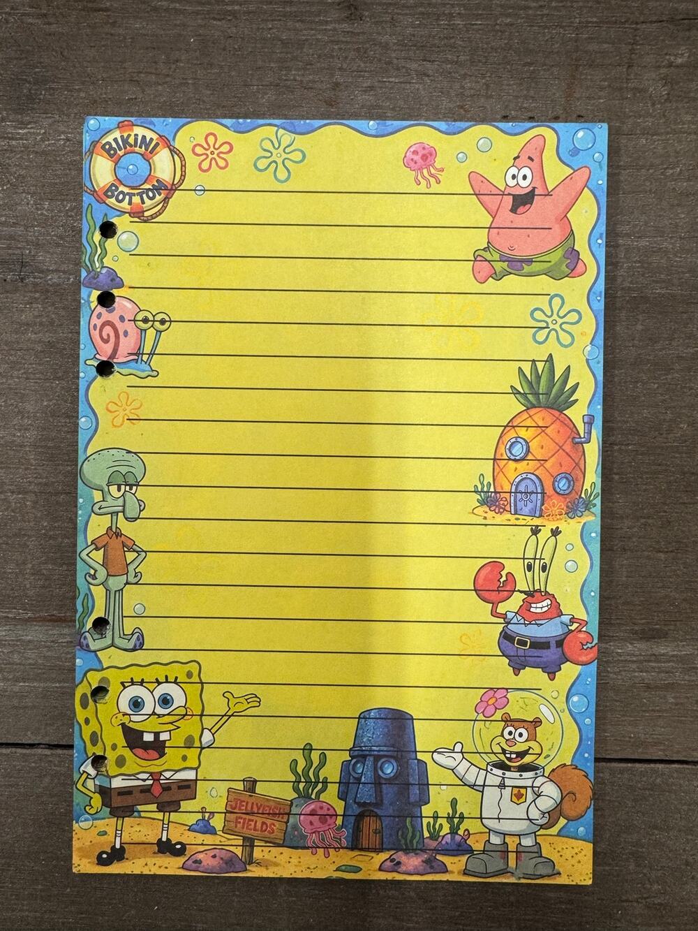 SpongeBob Size A5 Refill Stationery Paper